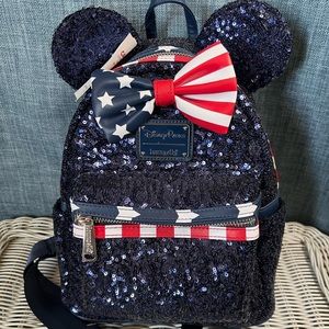 American Flag Disney Loungefly Backpack